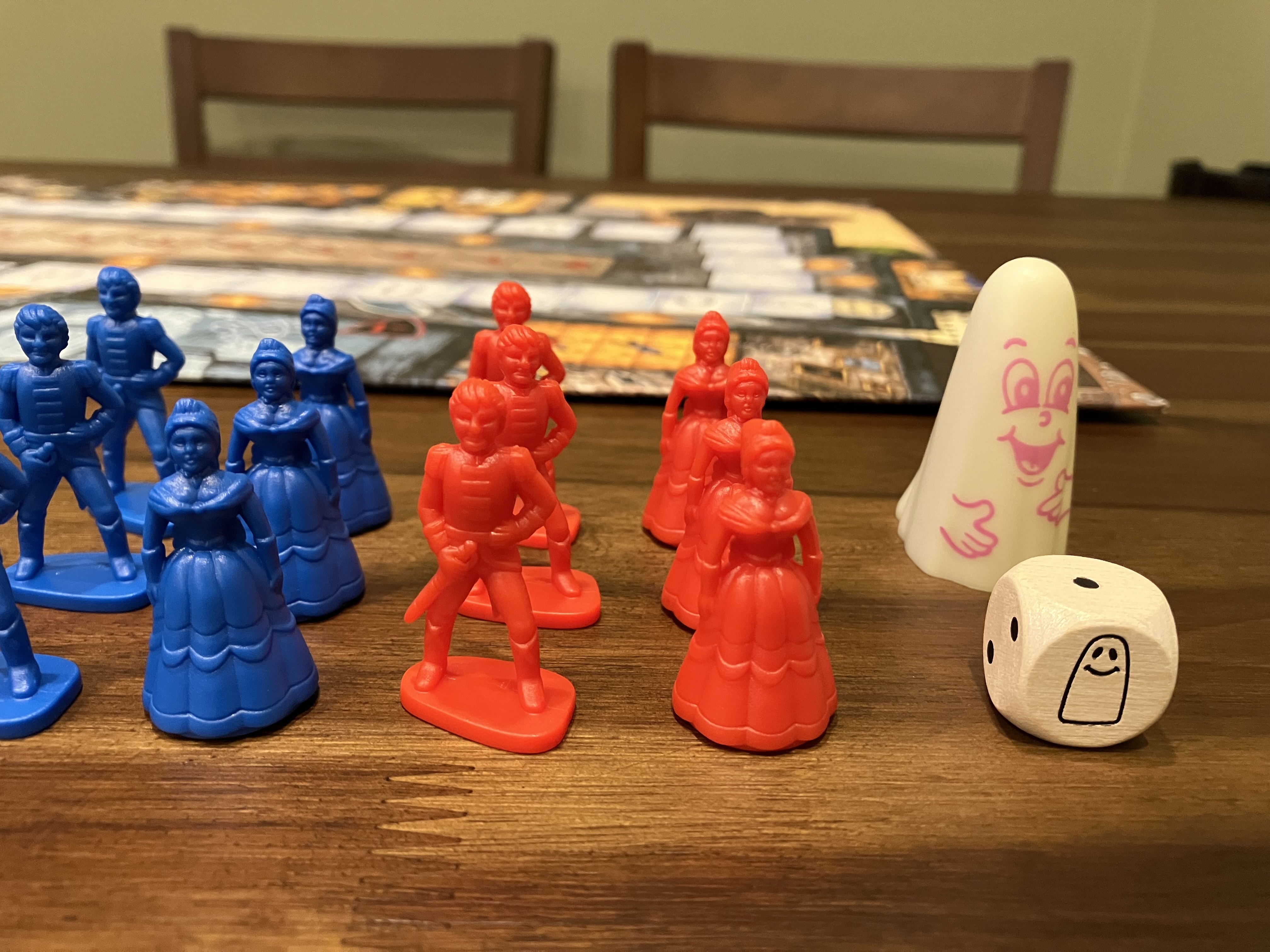 ヒューゴ、ダイス、プレイヤー駒