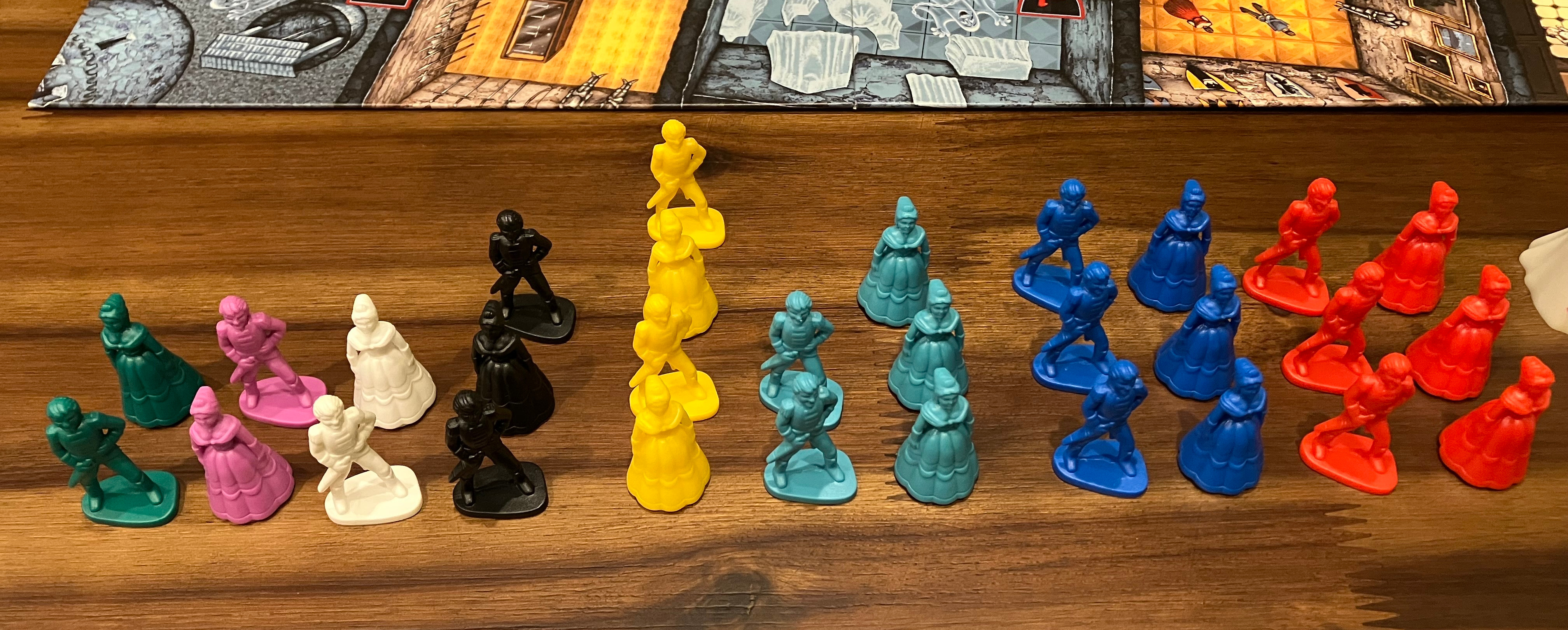 ヒューゴ、ダイス、プレイヤー駒